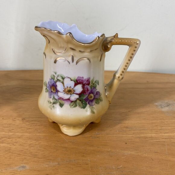 Antique Austrian Porcelain Creamer Decorative Old World Look - Picture 1 of 13